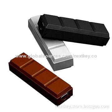 Chocolate-shaped Portable Power Stations with 2,200mAh Capacity, Single USB Connector